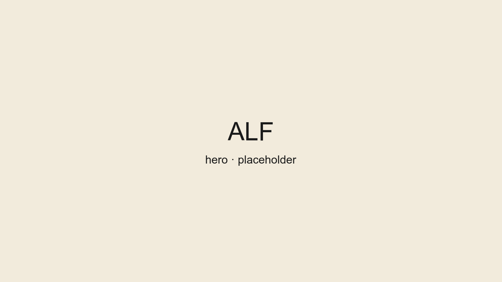 Hlavní pohled na ALF